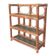 Vintage wall shelf in bamboo and rattan 70s/80s