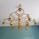 Geometric brass chandelier, design G. Sciolari, Boulanger, 1970