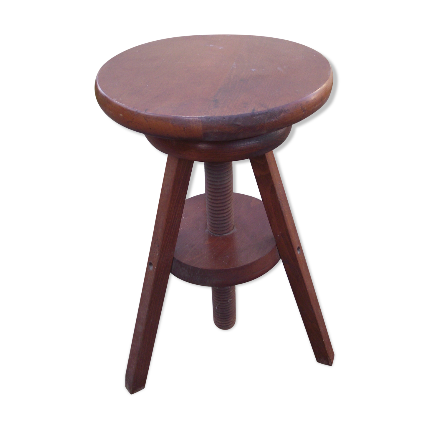 High-adjustable wooden stool
