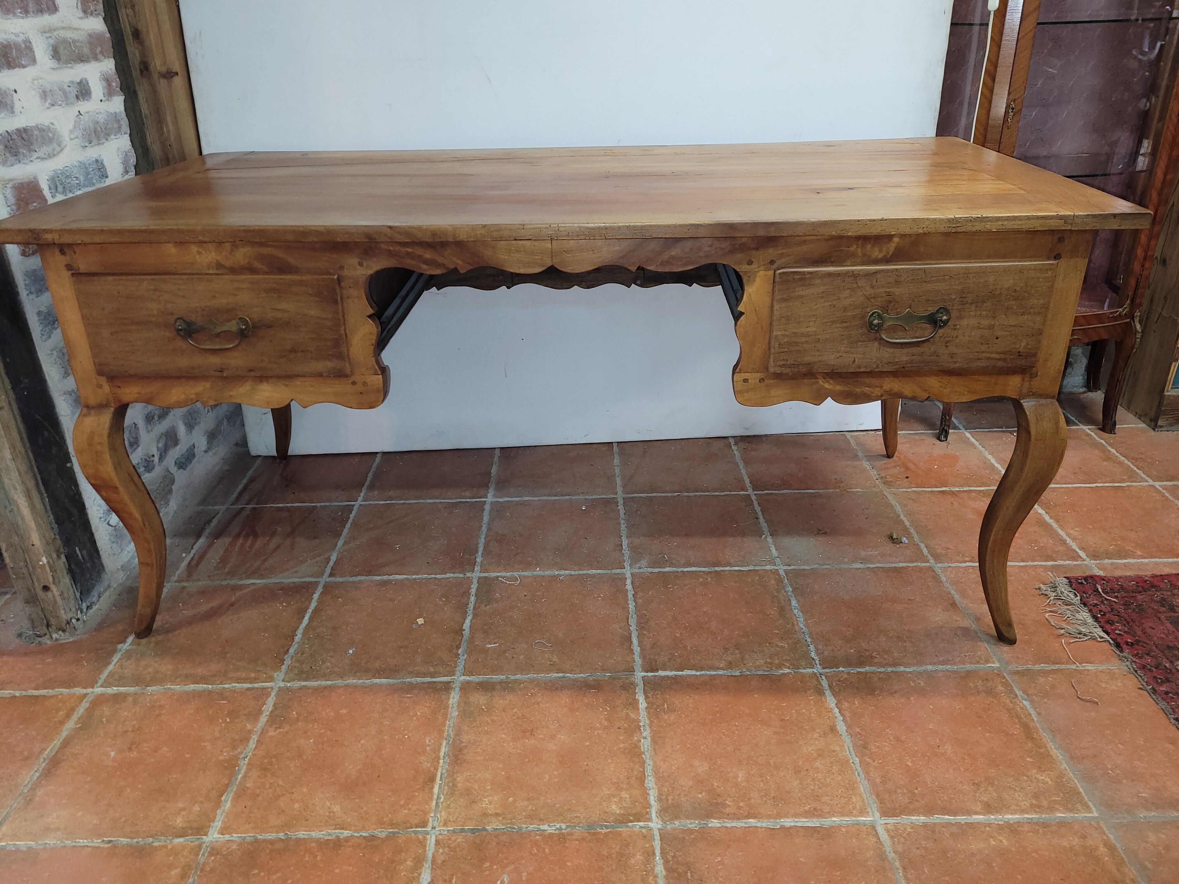 Office louis XV Norman style in cherry tree