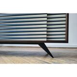 Vintage Scandinavian Modern Sideboard Hand-Painted Pattern, Denmark 1960s