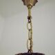 Vintage french bronze 5 light chandelier with leaf detail 3936