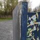 Wooden screen painted hand decorating birds