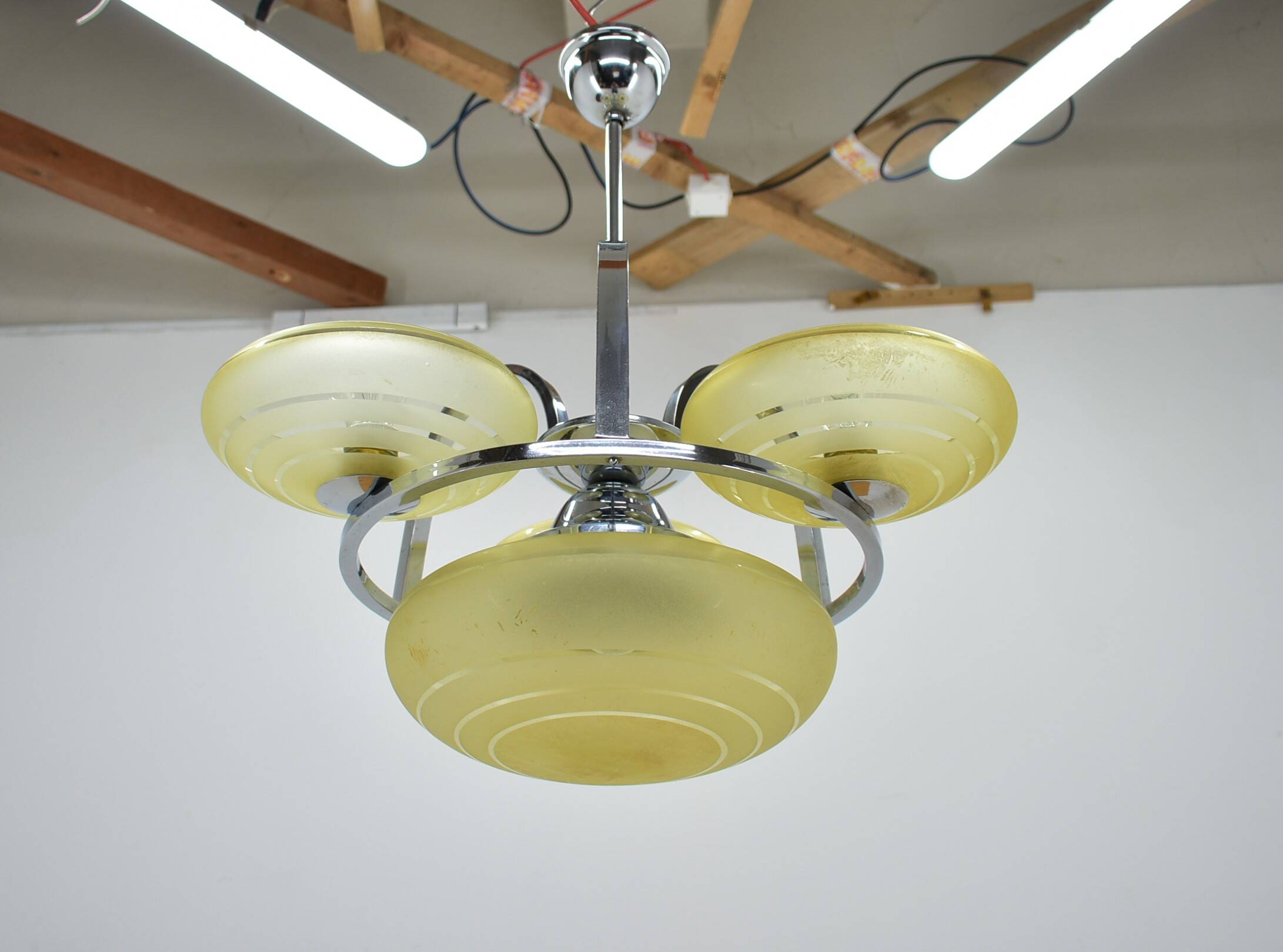 Art Deco Chandelier, Czechoslovakia , 1930s