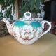 Large Sarreguemines teapot late 19th century
