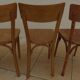 6 vintage Baumann wooden bistro chairs in their patina