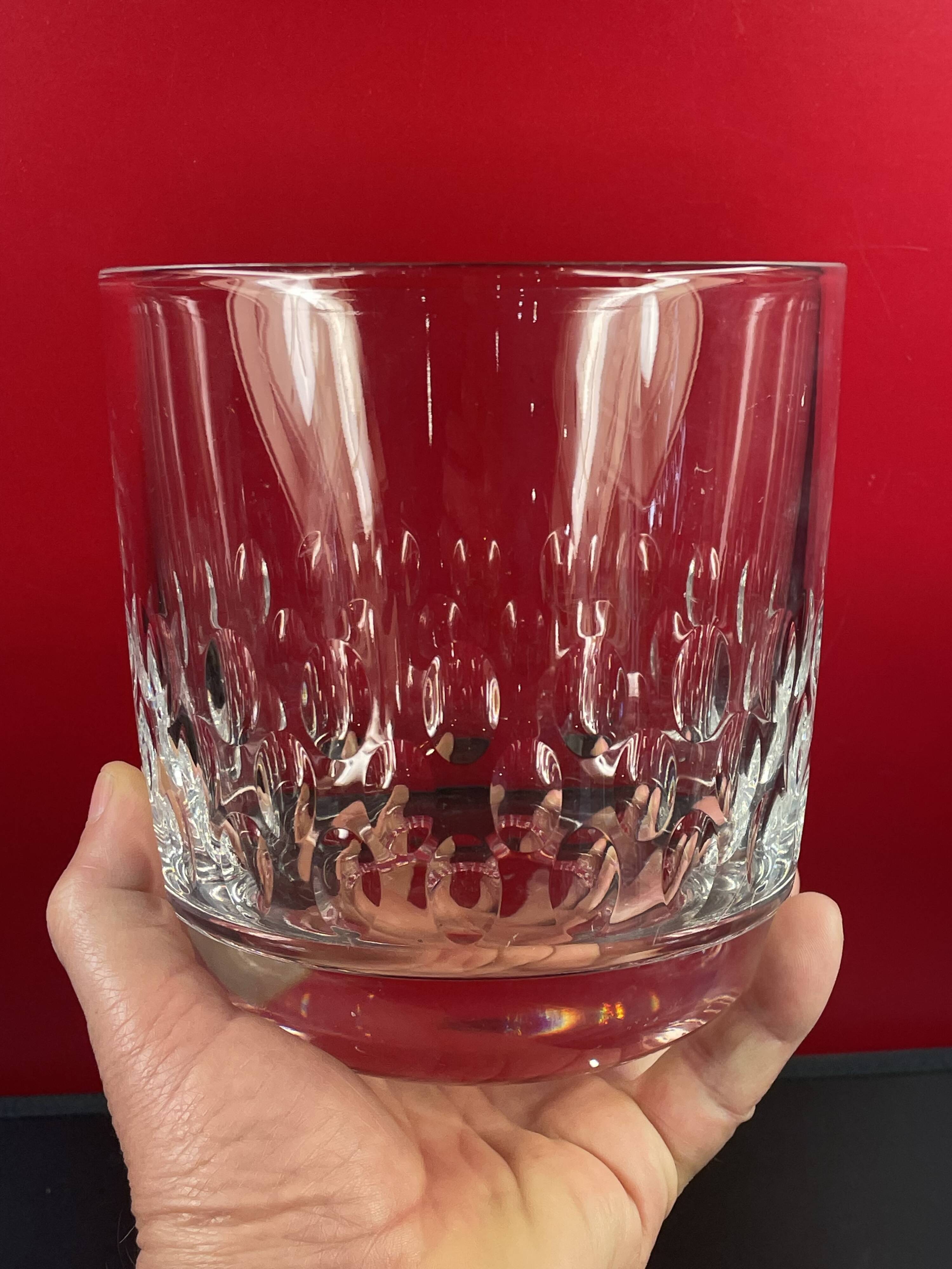 Tableware crystal ice bucket H 15.5 cm, diameter 15 cm