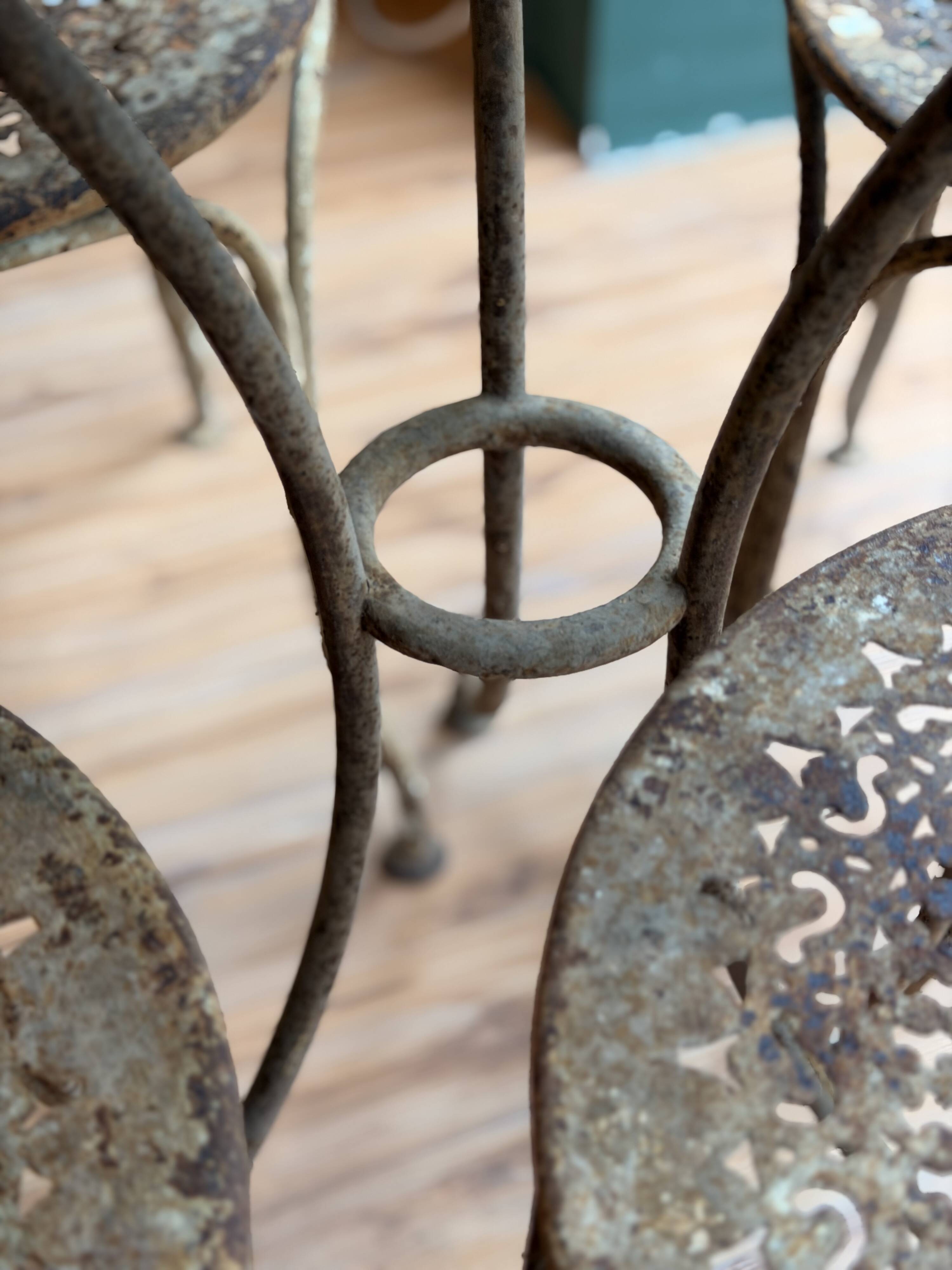 Garden furniture in wrought iron – 19th century, around 1880