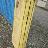 Old polychrome Burmese teak window with interior mirror