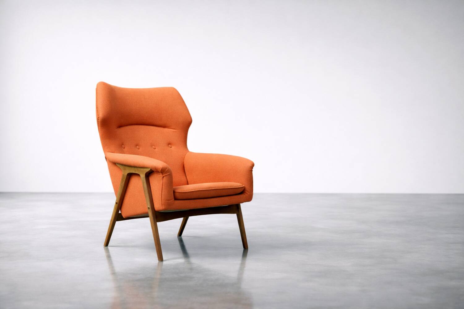 Vintage Mid-Century Elm Wing Master Chair by Thorbjörn Afdal for Bruksbo