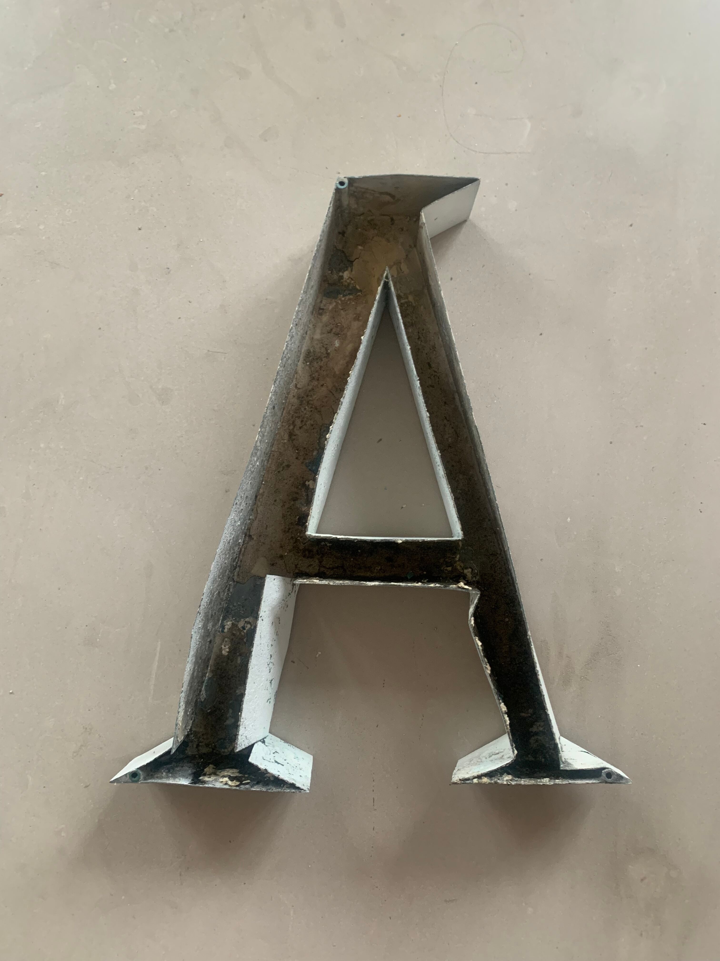 Old Sign Letter A
