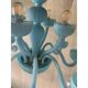 Contemporary Matte Light-Blue Murano Glass Chandelier