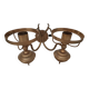 Antique brass wall sconce with two arms, Louis XV style.