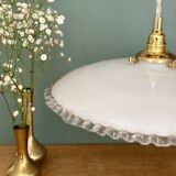 XXL vintage opaline lampshade pendant light