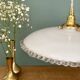 XXL vintage opaline lampshade pendant light