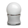 White table lamp in white opaline glass 1970s
