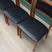 Ensemble de quatre chaises en hêtre, design danois, années 1970, production : Danemark