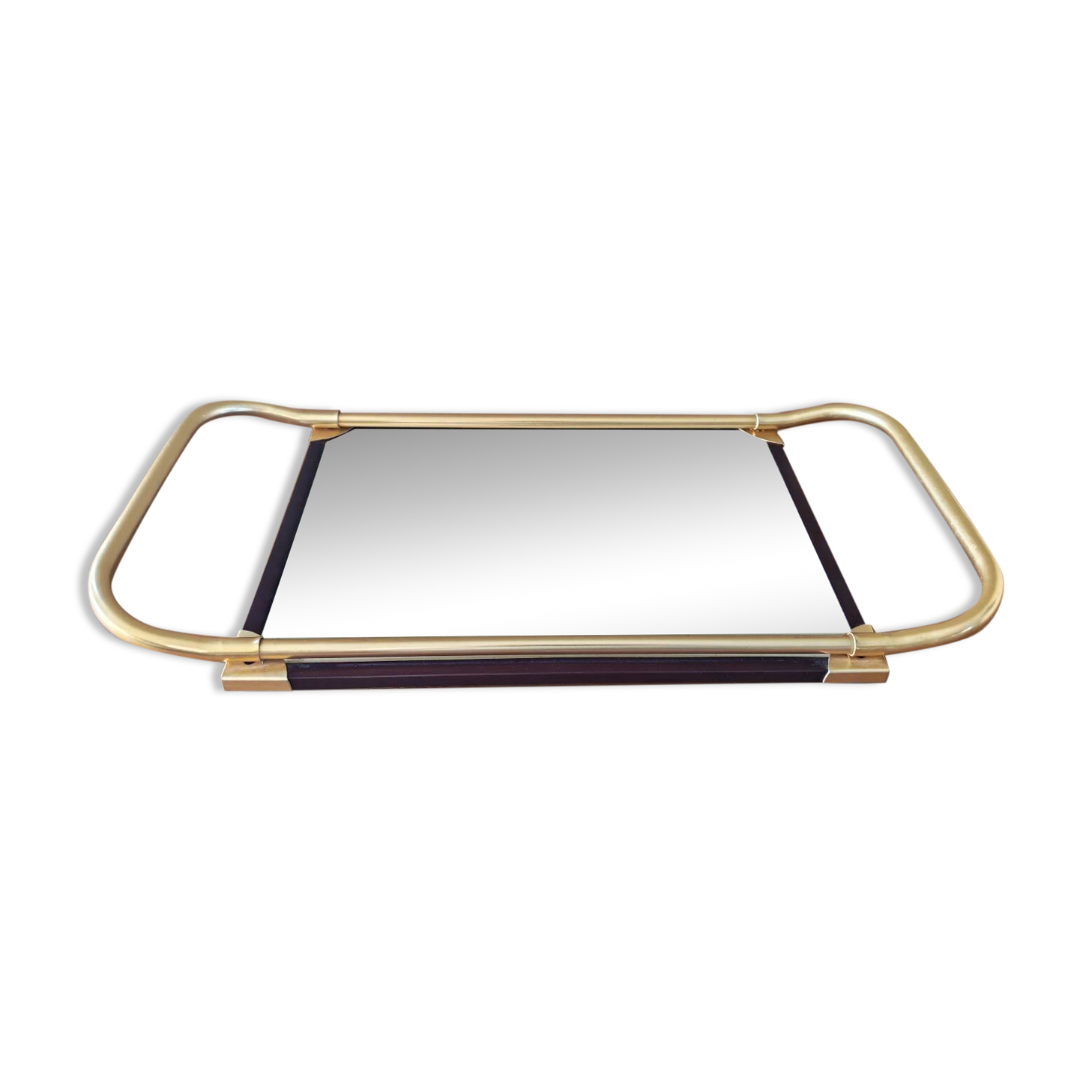 Metal and mirror vintage plateau