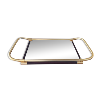 Metal and mirror vintage plateau