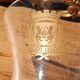 Large tasting glass with an old golden coat of arms – signed Jeanne Châtel