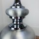 70s space age lamp, chrome and brushed aluminum
