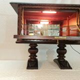 Mini-bar ancien sculpté bois  massif de chêne renaissance