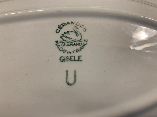 Raviers in pair blue floral pattern