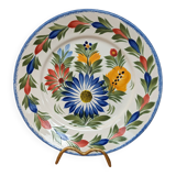Ancienne assiette peinte à la main HB Locronan