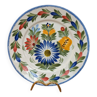 Old hand painted plate HB Locronan