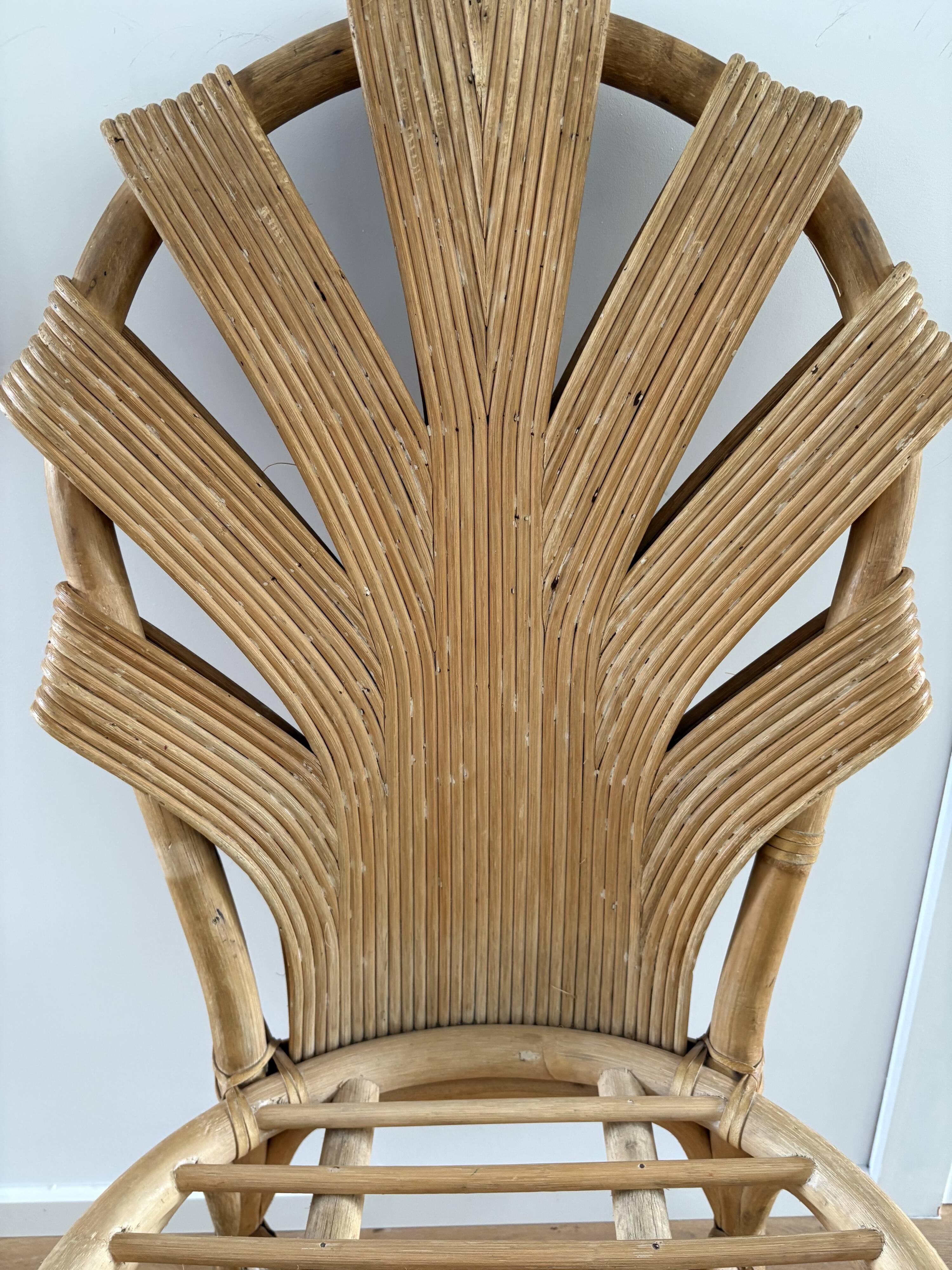Vintage Palm Beach style rattan chair