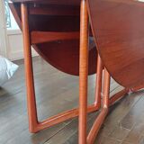 Extremely rare - Danish 20/59 vintage Drop Leaf table in teak by Peter Hvidt and Orla Mølgaard Nielsen for France & Søn - 6 - 8 people