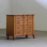 Commode vintage danoise de style brutaliste en chêne clair, dans le style de Henning Kjærnulf, années 1960