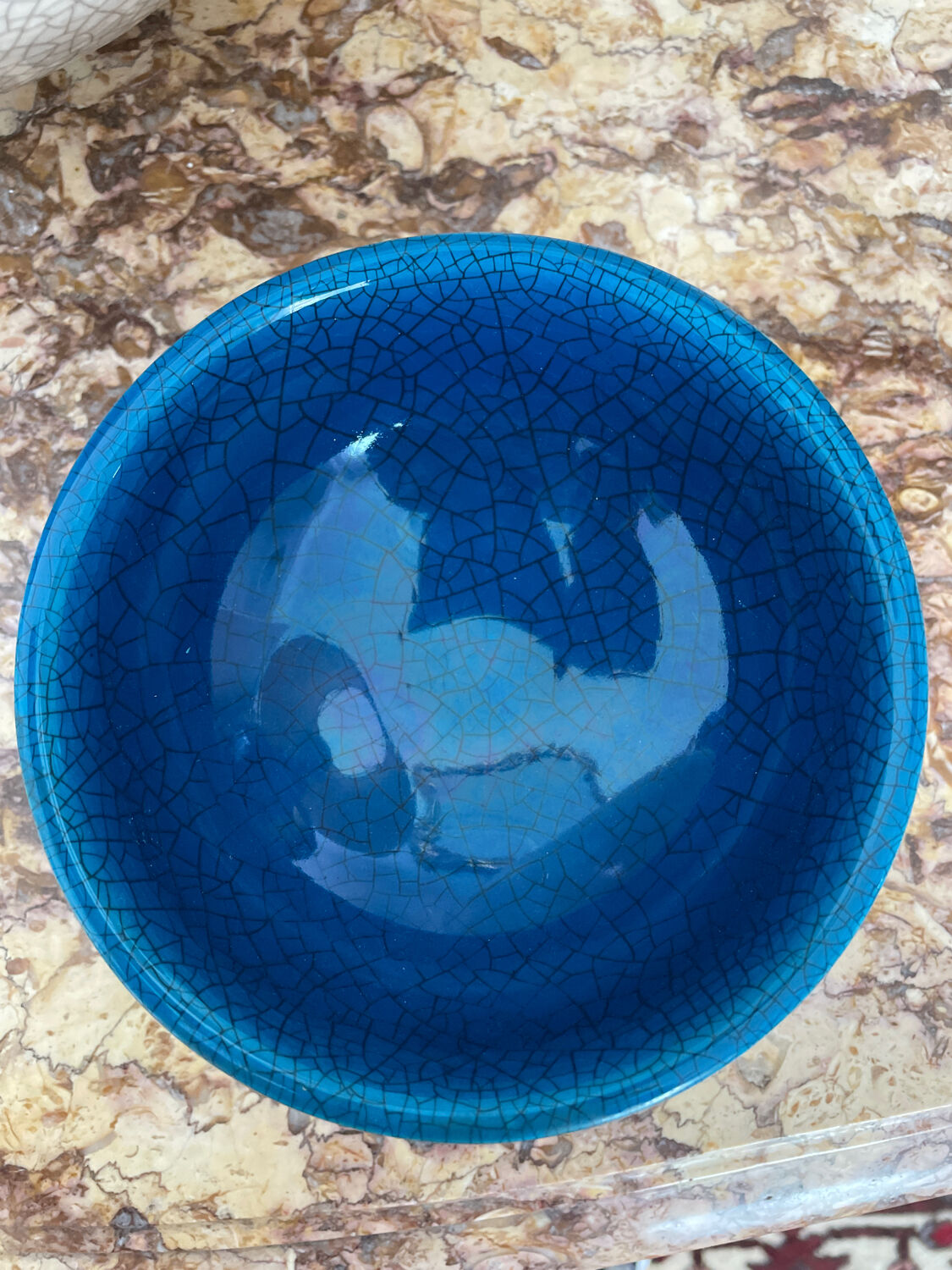 Art Deco cracked ceramic cup