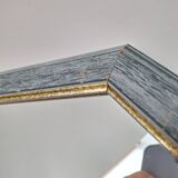 Vintage blue octagon mirror