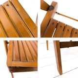 Lot de 2 chaises pliantes vintage en bois, design danois