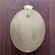 Oval wall mirror in baroque gilded plaster frame 29x20cm