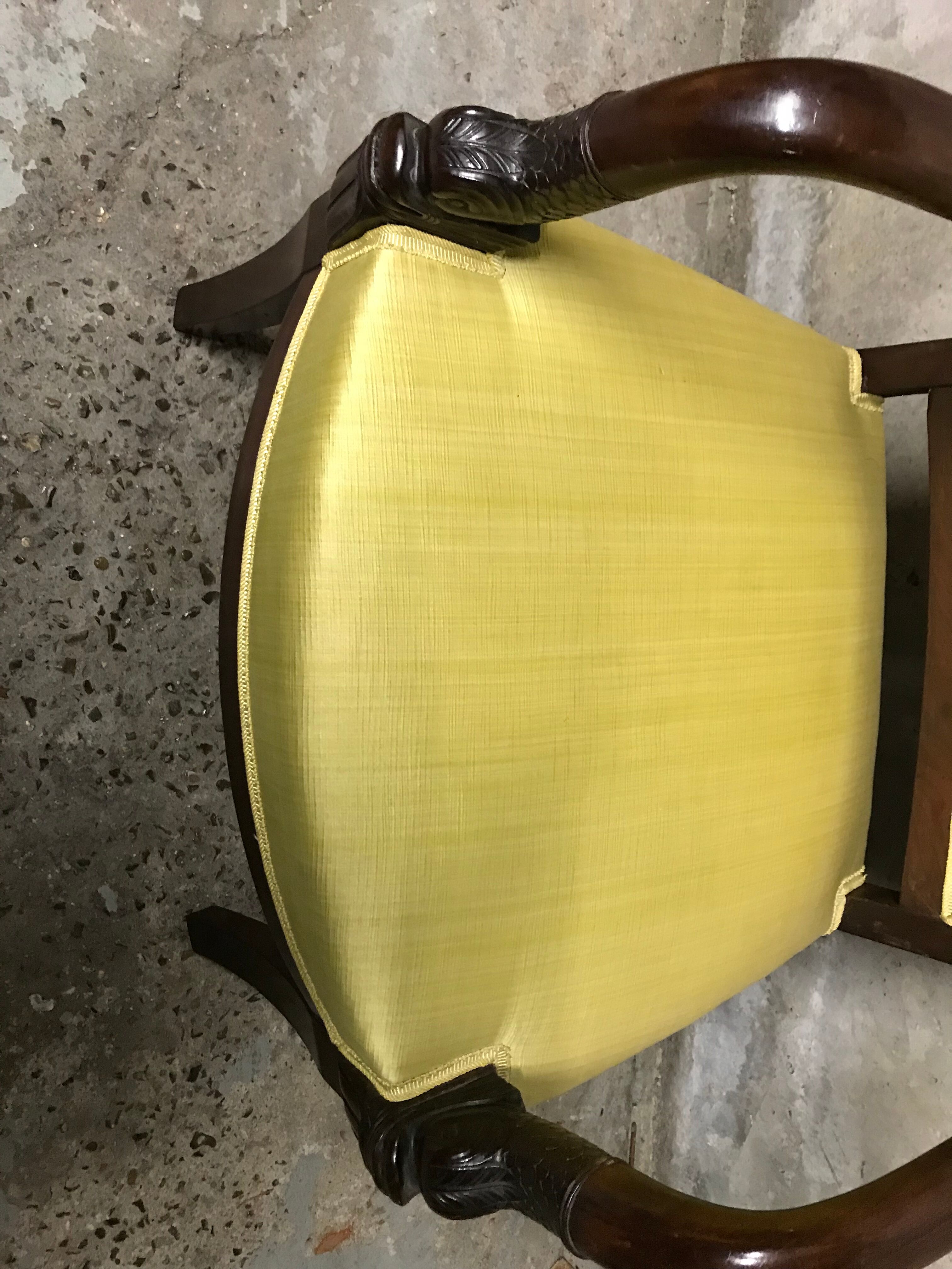 Fiddleheads restaurant Empire armchair