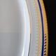 Set of 2 oval shrimp dishes in Limoges porcelain "Blue de F"