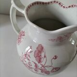 Large earthenware jug – Onnaing pottery (Nord), “Poppy” decoration