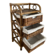 Bamboo and rattan drawer cabinet