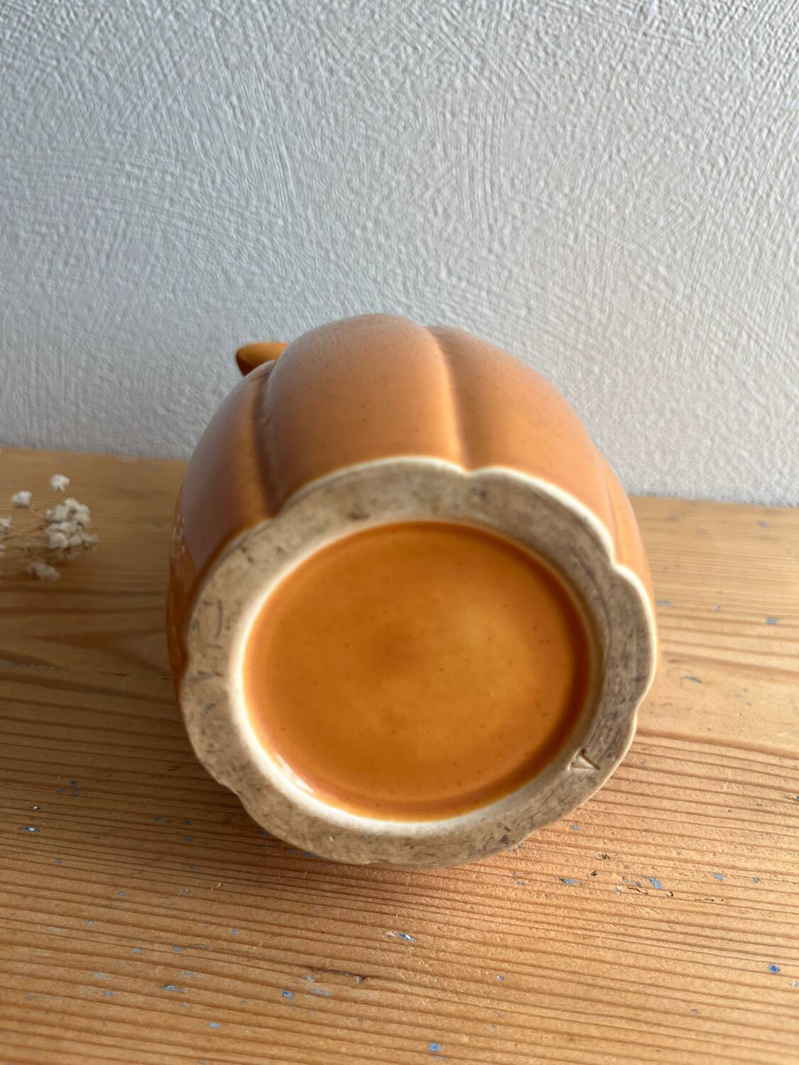 Teapot / jug / carafe / vintage earthenware pitcher in the style of Digoin Sarreguemines.