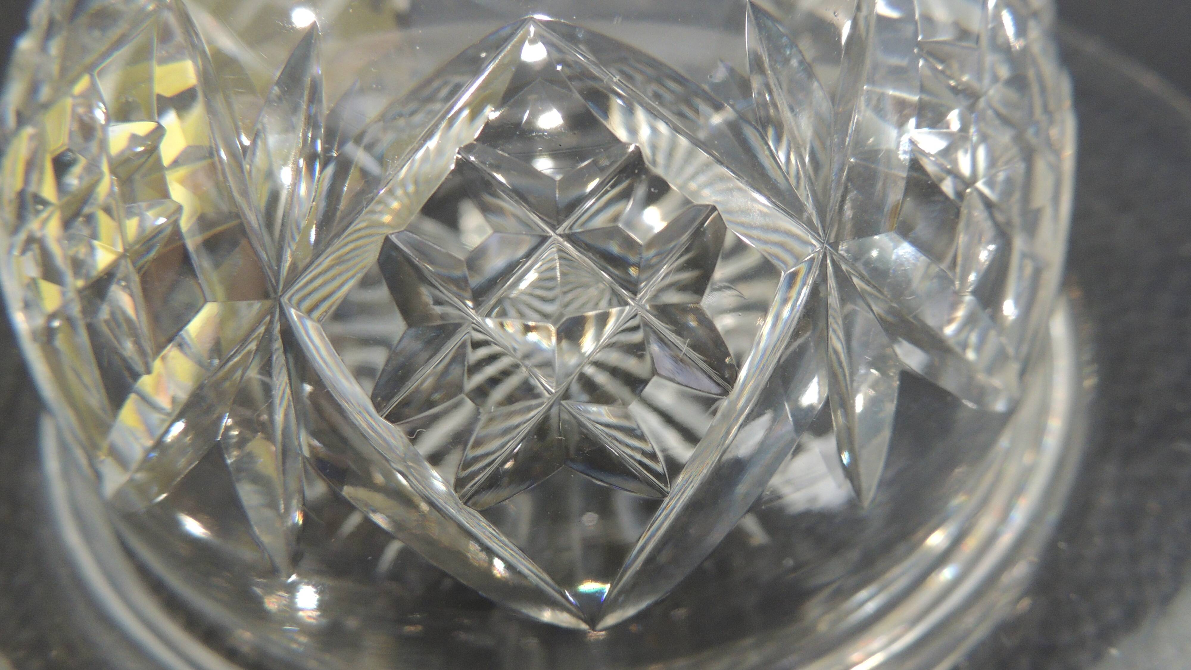 Webb Corbett crystal butter dish / vintage