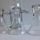 Portable alcohol digestive liquor service design glass & chromed metal stainless steel