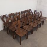 Set of 6 brutalist bistro chairs