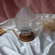 Lampe à poser et son globe vintage