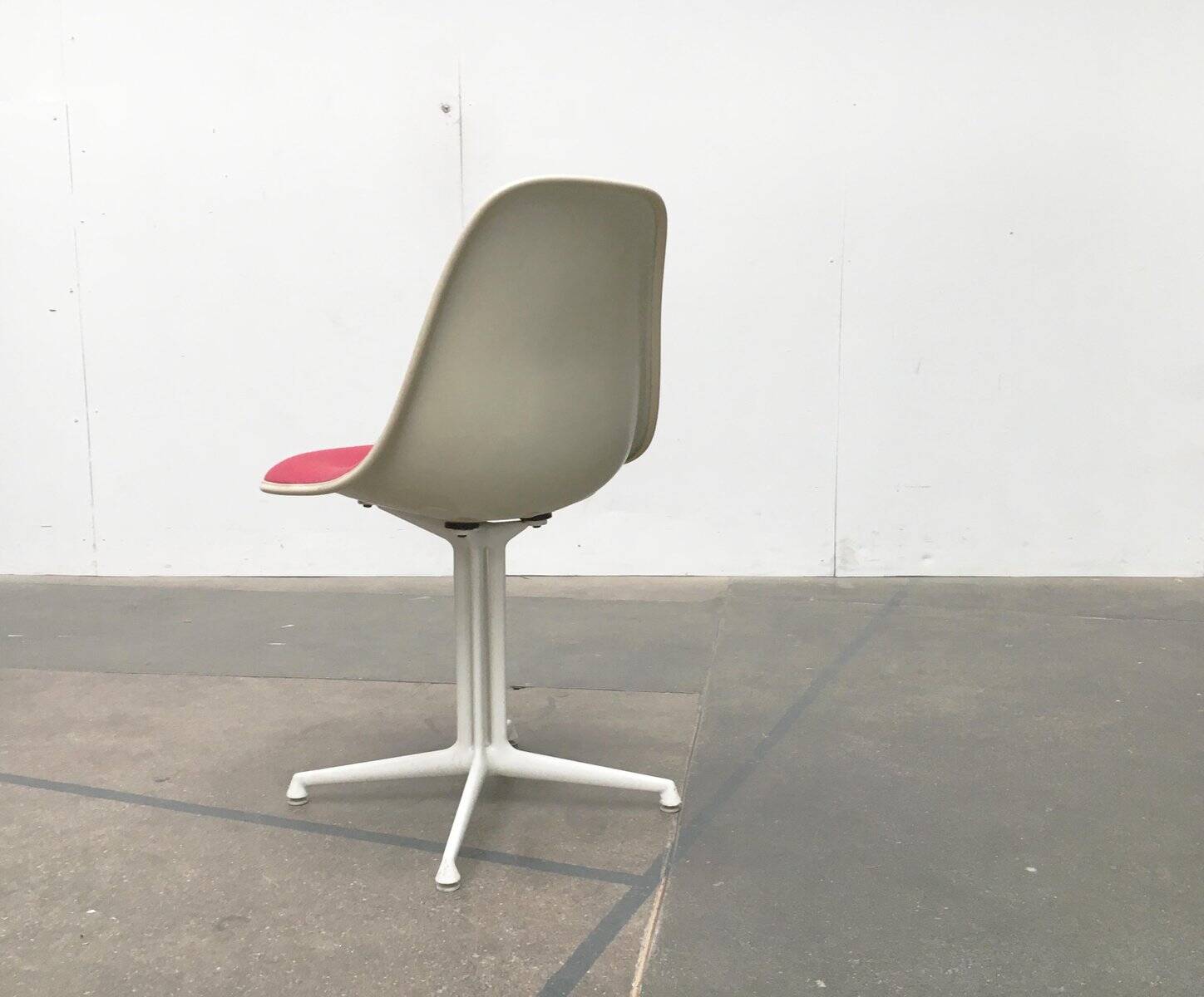 Mid-century fiberglass accent chair set with La Fonda base by Charles & Ray Eames for Herman Miller.