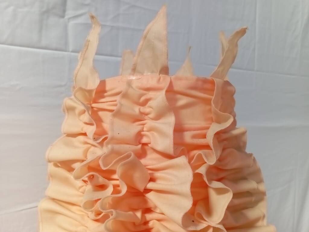 Large Jannalights draped fabric lamp from the 70s