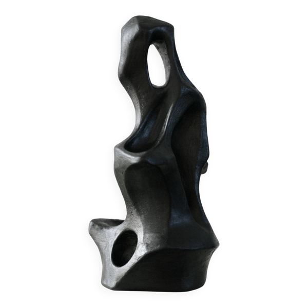 Céramique forme libre, peinte en noire, 1969 — Beyit