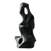Free-form ceramic, painted black, 1969