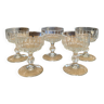 5 crystal bowls, 1970